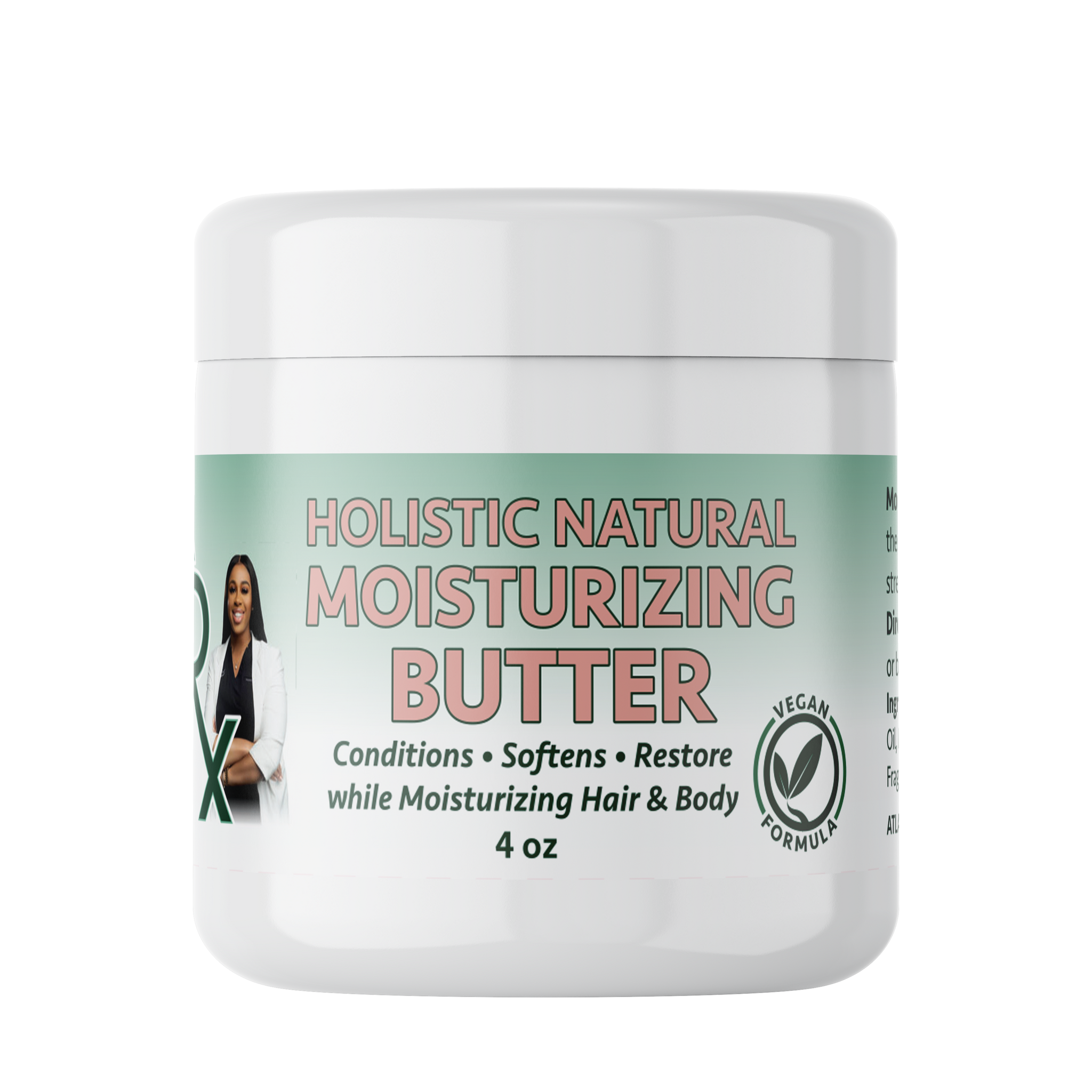 100% HOLISTIC NATURAL MOISTURIZER BUTTER - 4oz